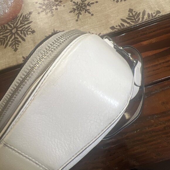 Marc Jacobs Leather Saddle Bag Cream Crossbody Western Flare Classic Style Bag - Picture 13 of 14